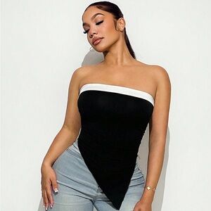Elegant Black and White Women's Tube Top